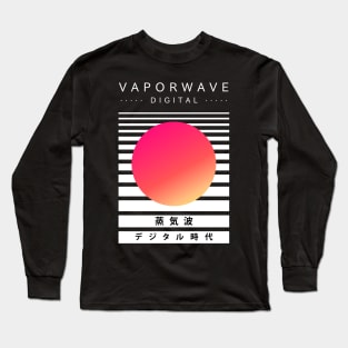 Vaporwave VHS Sun Long Sleeve T-Shirt